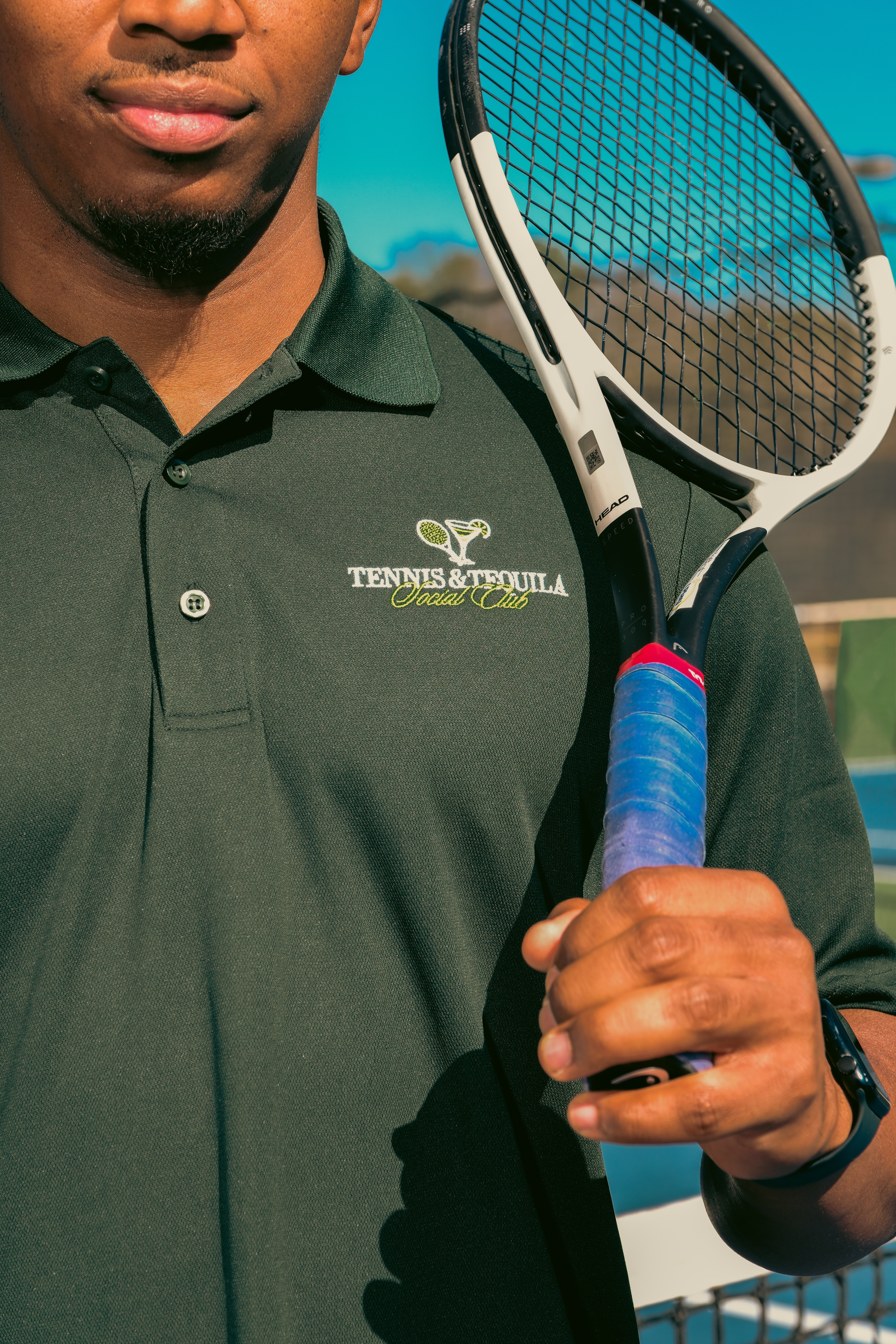 Tennis & Tequila Men's Sports Polo - Alternate View